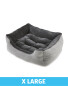 XL Herringbone Plush Dog Bed