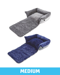 Medium Herringbone Roll Down Pet Bed