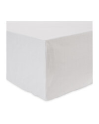 White Non-Iron Double Fitted Sheet