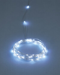 Silver Wire Ice White Mini Lights