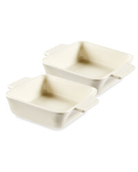Cream Square Oven/Tableware 2 Pack