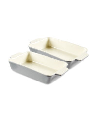 Grey Rect. Oven/Tableware 2 Pack