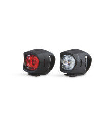Front And Rear Silicone Bike Lights - Black