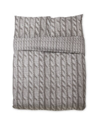 Dark Knit Look Double Duvet Set