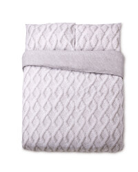 Light Knit Look King Size Duvet Set