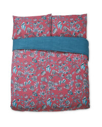 Pink Floral King Size Duvet Set