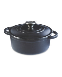 Black Cast Iron Casserole Dish 20cm
