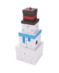 Snowman Stackable Gift Box Set
