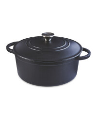 Black Cast Iron Casserole Dish 26cm