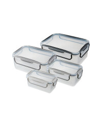 Rectangular Grey Clip Lid Storage