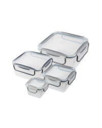 Square Greys Clip Lid Storage