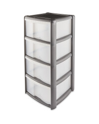 Premier Silver 4 Drawer Tower