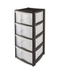 Premier Black 4 Drawer Tower