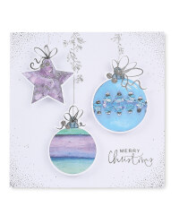 Baubles Luxury Christmas Card 6 Pack