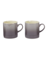 Grey Stoneware Mugs 2 Pack