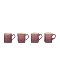 Plum Stoneware Espresso Mugs 4 Pack
