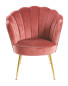 Pink Velvet Scalloped Armchair