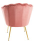 Pink Velvet Scalloped Armchair