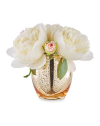 Peony In Gold Crackle Vase