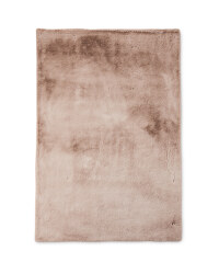 Large Brown Faux Fur Rug