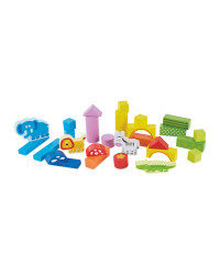 Wooden Jungle Building Blocks Toy