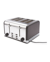 Ambiano Black 4 Slice Toaster
