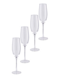 Clear Champagne Flute 4 Pack