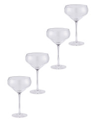 Clear Champagne Saucer 4 Pack