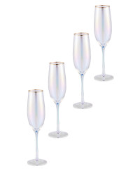 Pearlescent Champagne Flute 4 Pack