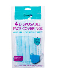 Disposable Face Covering 4 Pack