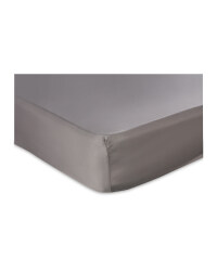 Charcoal Double Sateen Fitted Sheet
