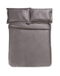 Charcoal Double Sateen Duvet Set