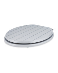 Grey Wooden Toilet Seat