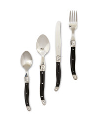Black Lou Laguiole Cutlery Set 24 Pk