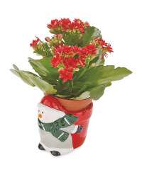 Snowman Novelty Ceramic Planter