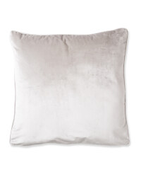 Light Grey XL Velvet Effect Cushion