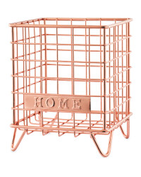 Rose Gold Home Mini Wire Storage