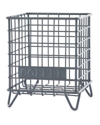 Grey Coffee Mini Wire Storage
