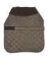 Khaki Green Quilted Dog Coat