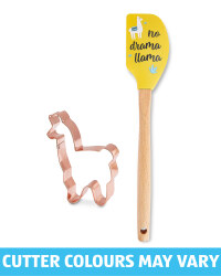 Llama Spatula & Cutter Gift Set