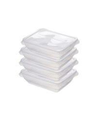 Clear 750ML Fresh & Freeze Box 4 Pk