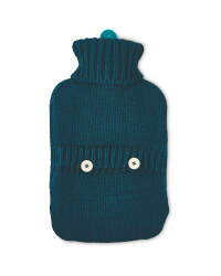 Green Knit Winter Hot Water Bottle