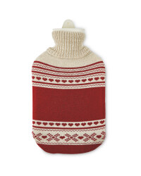 Nordic Red Winter Hot Water Bottle