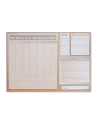 Script A3 Desk Planner Pink