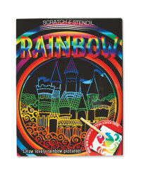 iSeek Rainbow Scratch & Stencil Set