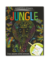 iSeek Jungle Scratch & Stencil Set