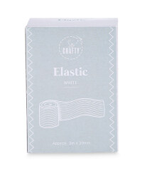 So Crafty 2m x 20mm White Elastic