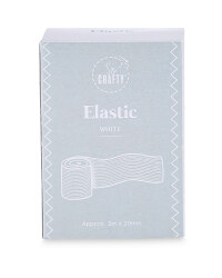 So Crafty 2m x 20mm White Elastic