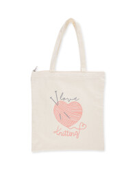 So Crafty I Love Knitting Tote Bag