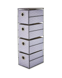 Patterned 4 Drawer Storage Unit